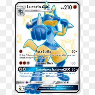 Hidden Fates Lucario Gx   Src Data - Pokemon Cards Hidden Fates, HD Png Download